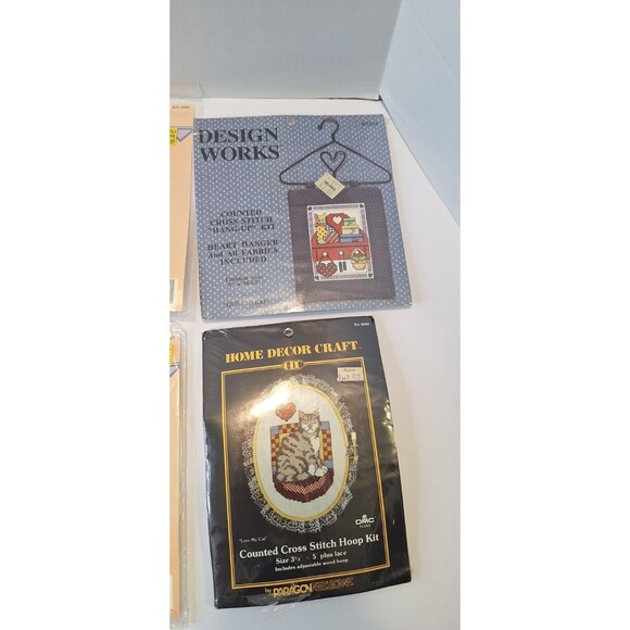 Lot of 6 Vintage Counted CROSS STITCH Medium Picture Frams 1980's Sealed Variety - Picture 4 of 8